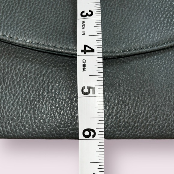 Rubi Faux Leather Crossbody Bag Charcoal Grey Gold Mini Casual Contemporary NWT - Picture 7 of 8